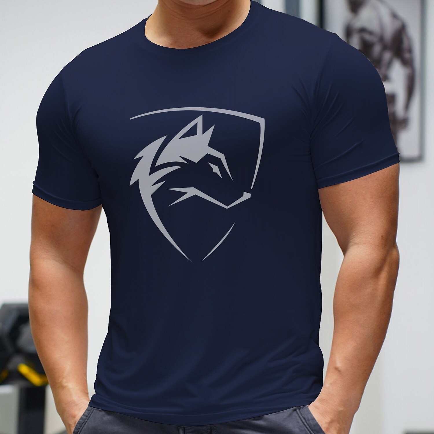Men's Workout Running Shirt Short Sleeve Tee Athletic Athleisure Breathable Moisture Wicking Soft Fitness Gym Sportswear 