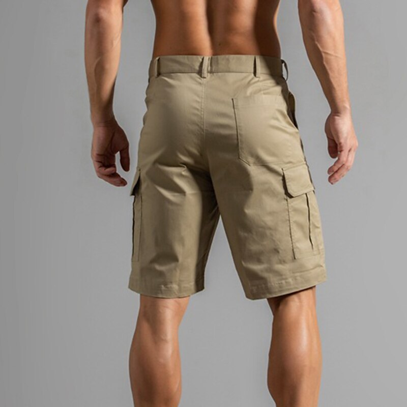 Men's Golf Shorts Breathable With Pockets Soft Shorts Bottoms Regular Fit Solid Color Summer Golf Outdoor Shorts