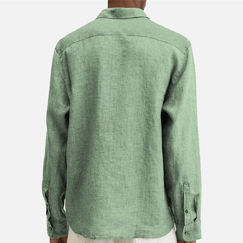 Men's Outdoor Print Street Long Sleeve Button-Down Breathable Shirt