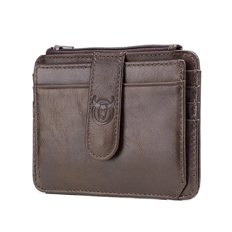 men's bi-fold leahter wallet cowhide men's multi-card card holder business bank credit card case leather driver's license card holder