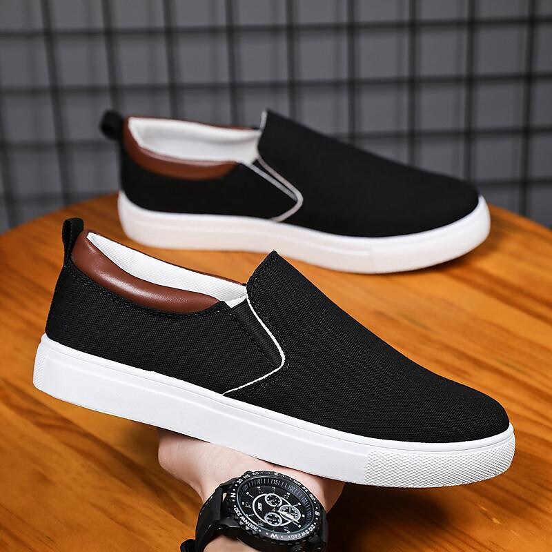 2022 new foreign trade cross-border large size men's shoes korean canvas shoes men's pedal old beijing cloth shoes overfoot shoes