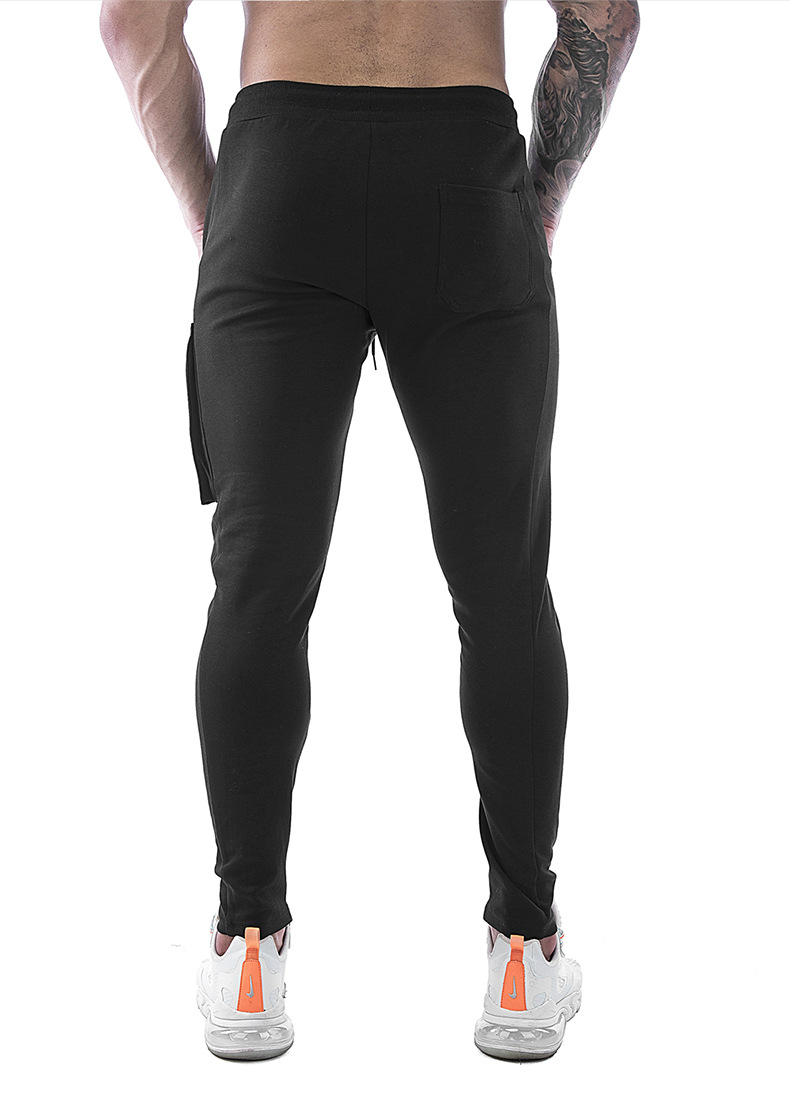 Men's Pocket Drawstring Solid Color Full Length Micro-elastic Pant