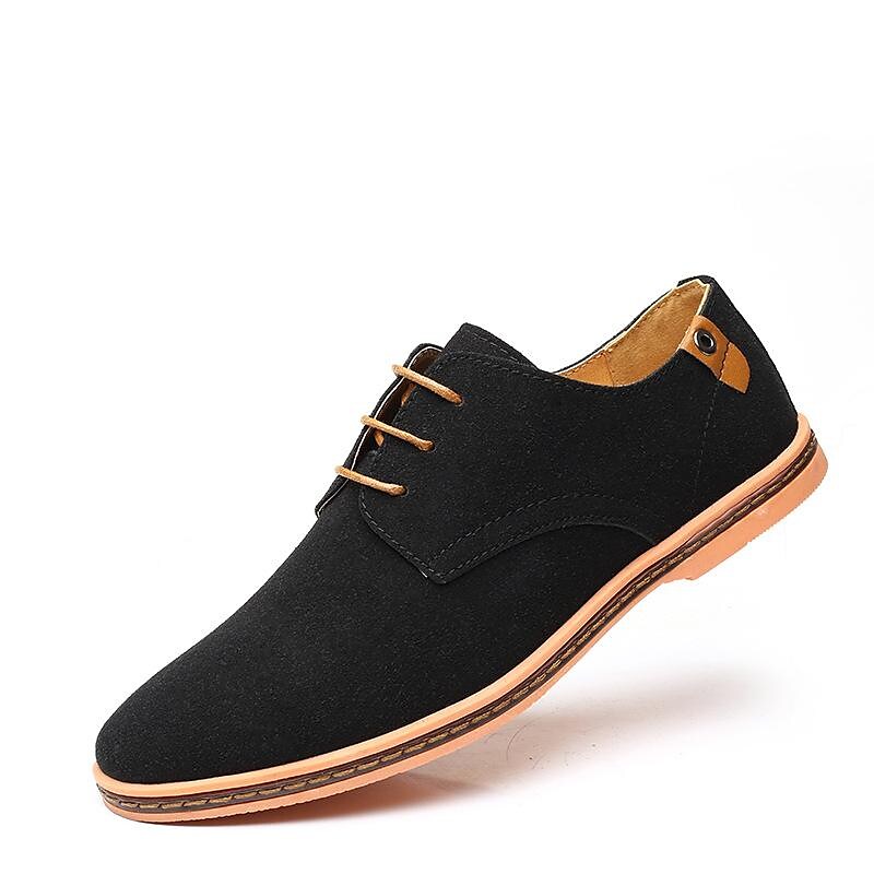 autumn new men's casual shoes british men's shoes single shoes suede leather tendon sole large size foreign trade business leather shoes