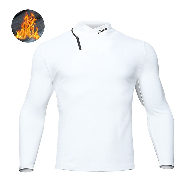 Men's Casual Letter Stand Collar Sport Vacation Long Sleeve Shirt
