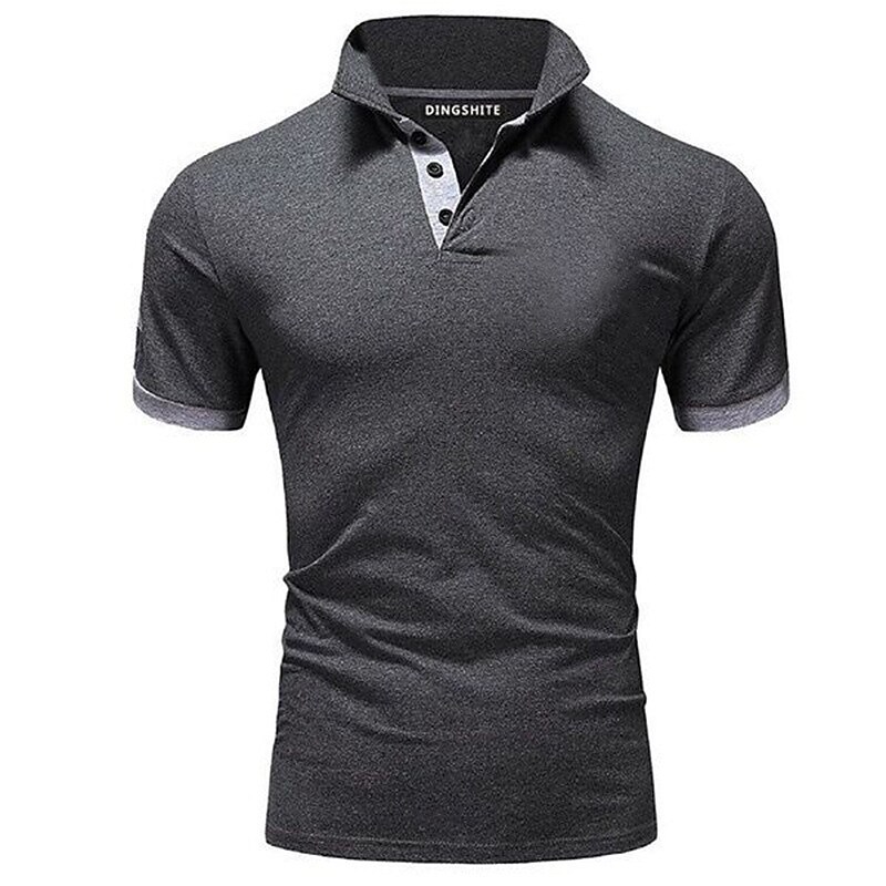 Men's Golf Shirt Plain Solid Color Plus Size Turndown Street Casual Short Sleeve Tops Casual Soft Breathable Beach White Black Wine