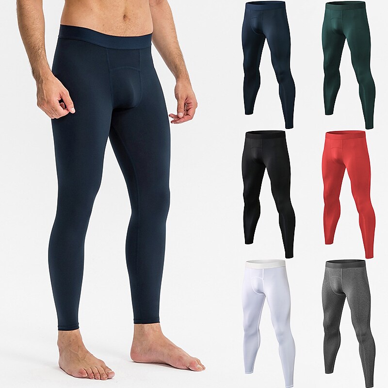 Men's Running Tights Leggings Base Layer Athletic Breathable Quick Dry Moisture Wicking Fitness Gym Workout Running Sportswear