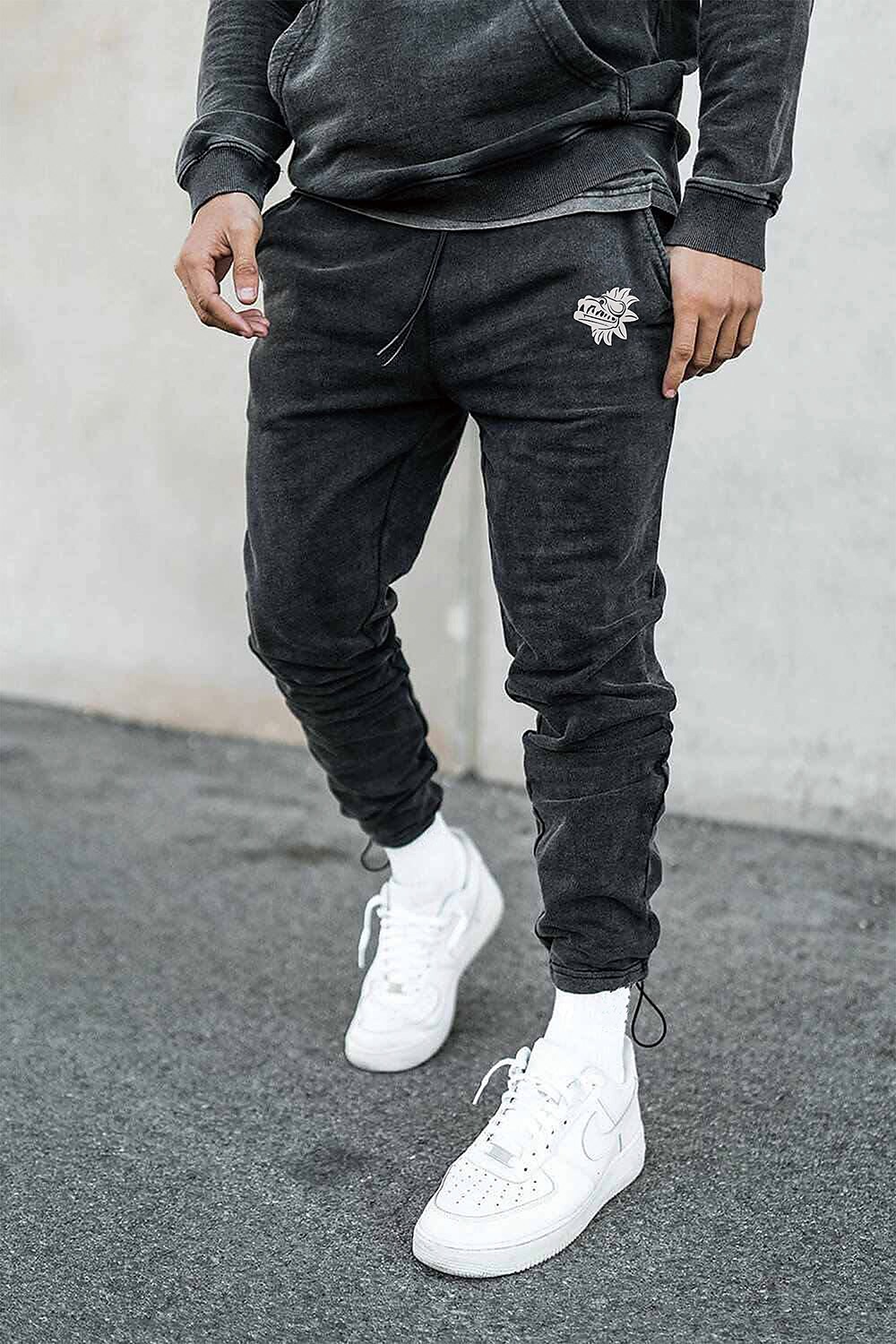 Men's Side Pockets Athleisure Breathable Soft Fitness Sweatpants