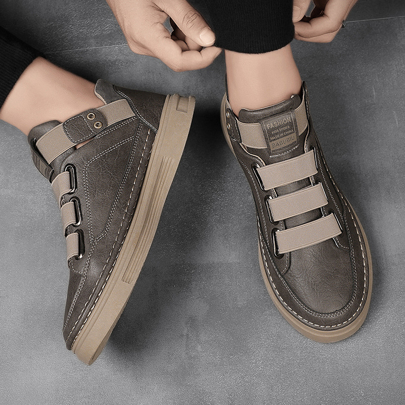 men's shoes 2021 autumn martin boots men's leather shoes korean version of the trend of casual trendy shoes in the high-top sneakers