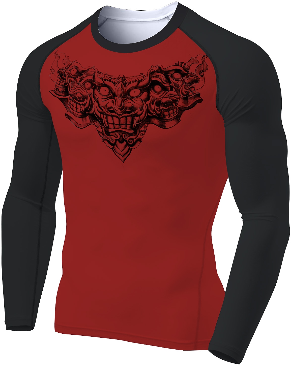 Men's Sport Strong Round Neck Long Sleeve Athletic Breathable Shirt