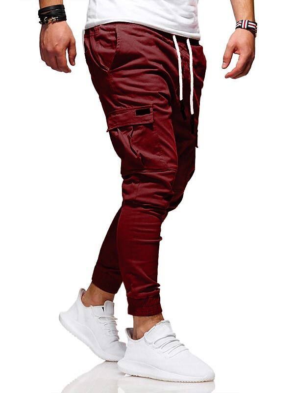 Men's Casual Outdoor Solid Color Work Classic Pocket Sweatpants