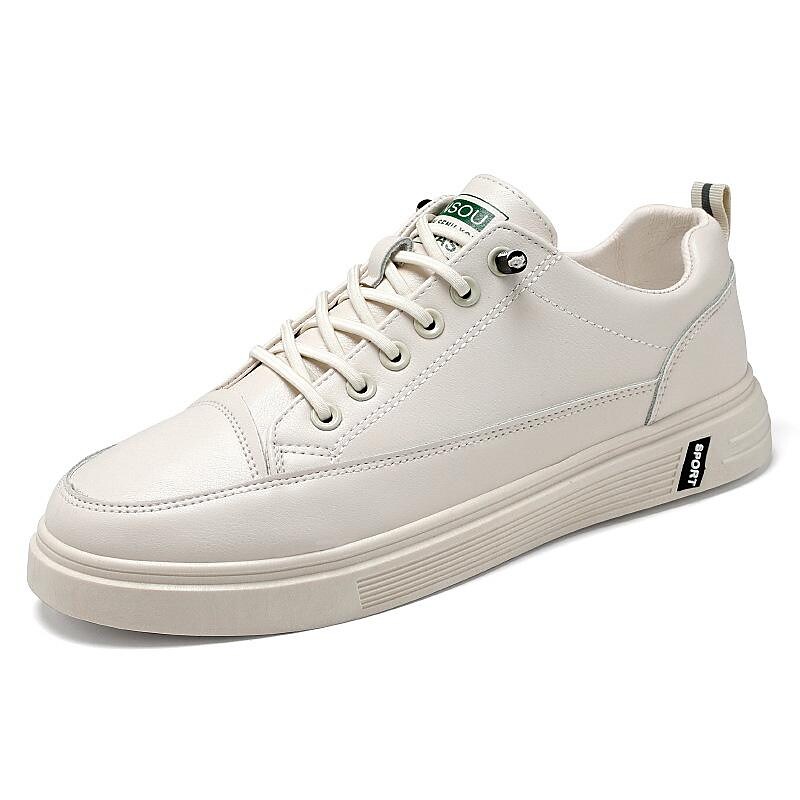 shoes men's 2022 spring new trend all-match small white shoes men's korean version breathable leather casual sneakers wholesale