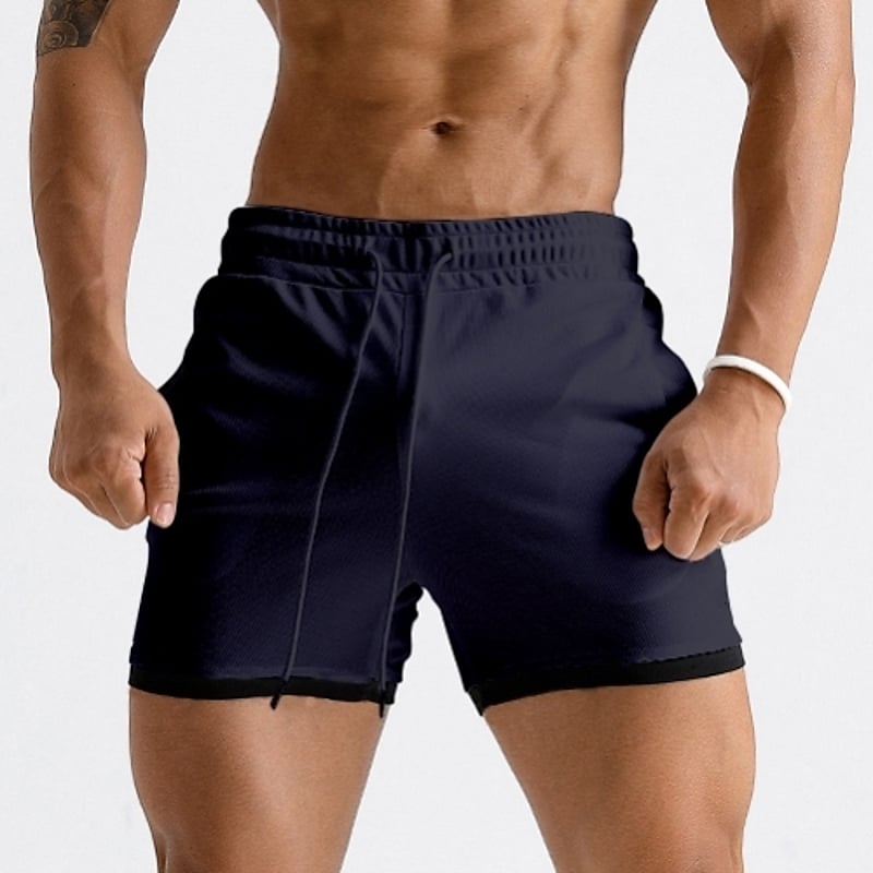Men's Running Shorts Gym Shorts Drawstring Side Pockets Shorts Athleti