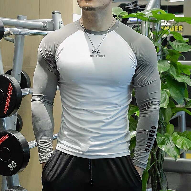 Men's Compression Shirt Running Shirt Long Sleeve Compression Clothing