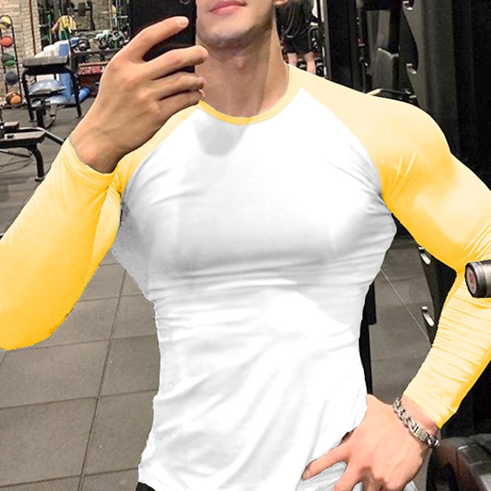 Men's Compression Shirt Running Shirt Long Sleeve Base Layer Athletic