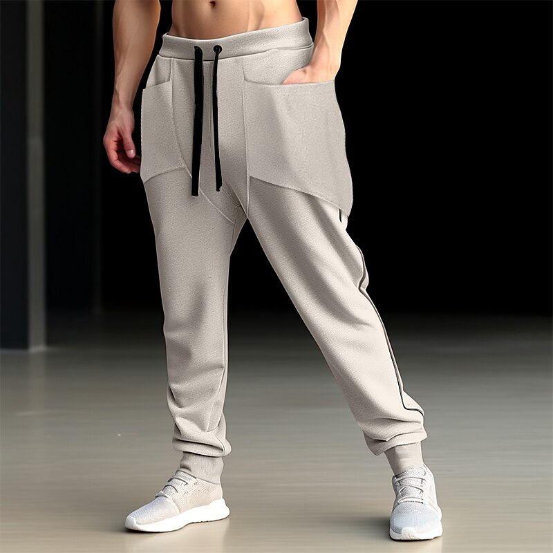 Men's Sweatpants Joggers Trousers Drawstring Elastic Waist Elastic Cuff Plain Comfort Breathable Casual Pants