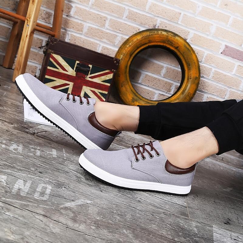 supply foreign trade large size men's shoes spring and autumn canvas shoes trend low-top breathable casual men's cloth shoes