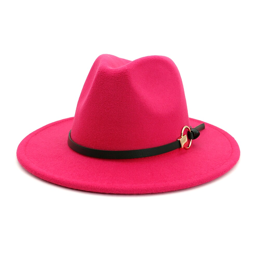 Men's Fedora Hat Brim Hat Black Yellow Party Solid Colored