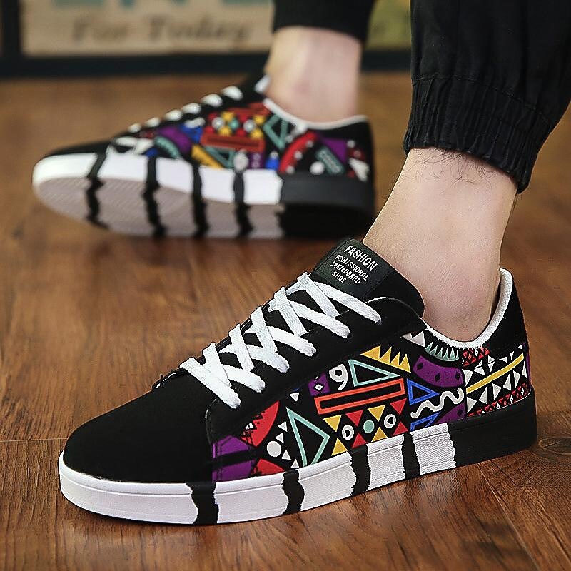 2019 spring new men's casual shoes tide shoes canvas shoes korean version of the sports tide male student skate shoes 7631