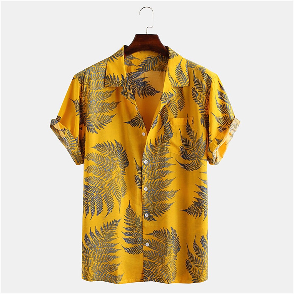 Men's Summer Hawaiian Shirt Collar Shirt Aloha Shirt Graphic Prints Co