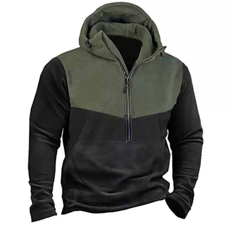 Men's Casual Full Zip Long Sleeve Hooded Zipper Basic Sweatshirts
