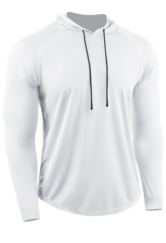 Men's Casual Solid Color Hooded Long Sleeve Basic Sweatshirt