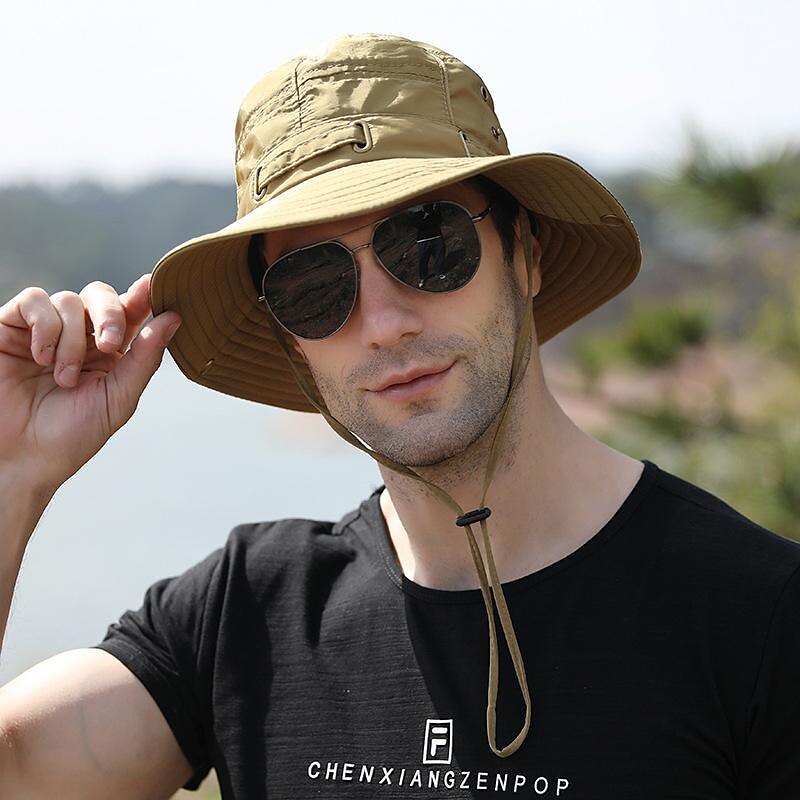 Men's Women's Sun Hat Bucket Hat Fishing Hat Wide Brim Outdoor Waterproof Portable UV Sun Protection UPF50+ Hat Fishing Climbing Beach