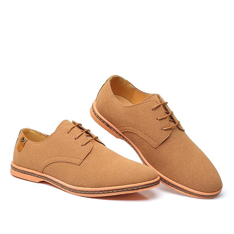 autumn new men's casual shoes british men's shoes single shoes suede leather tendon sole large size foreign trade business leather shoes