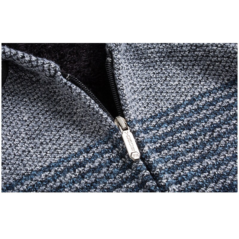 Men's Knitted Hooded Warm Long Sleeve Long Sleeve Cardigan Sweater