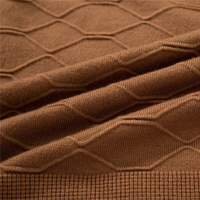 Men's Pure Color Long Sleeve Knitted Solid Color Crew Neck Shirt