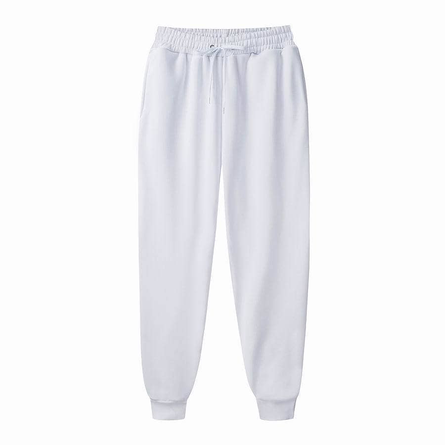 Men's Side Pocket Elastic Waist Fleece Solid Color Fleece Sweatpant