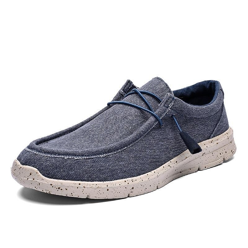2020 spring new breathable summer trend british canvas shoes cross-border large size 48 casual breathable lazy men's shoes