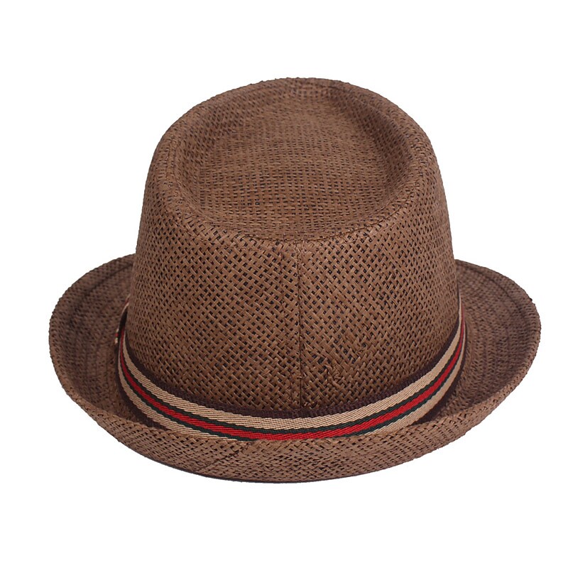 Men's Straw Sun Hat Braided Streetwear Stylish 1920s Outdoor Holiday P