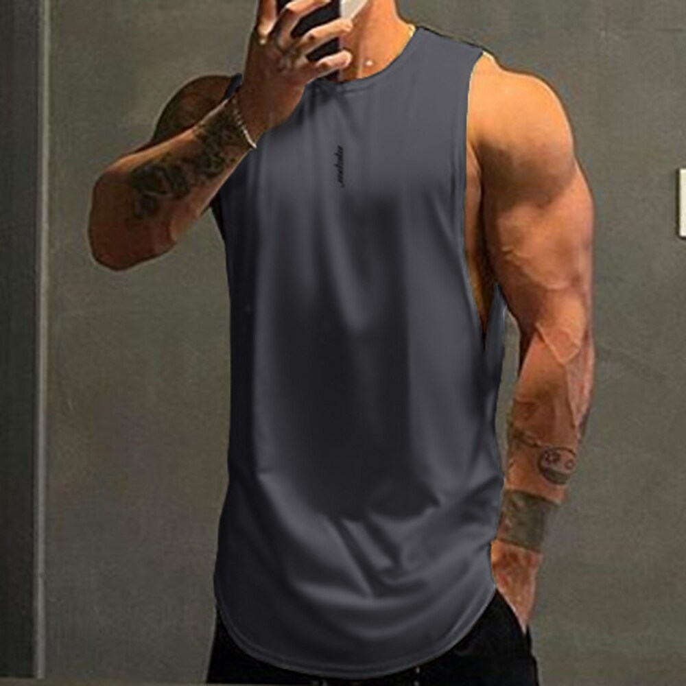 Men's Workout Running Tank Top Sleeveless Vest / Gilet Athletic Breathable Soft Sweat wicking Fitness  Sportswear