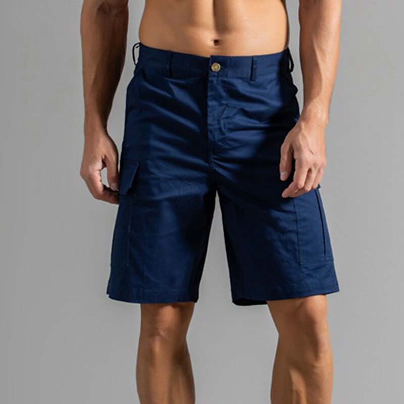 Men's Golf Shorts Breathable With Pockets Soft Shorts Bottoms Regular Fit Solid Color Summer Golf Outdoor Shorts