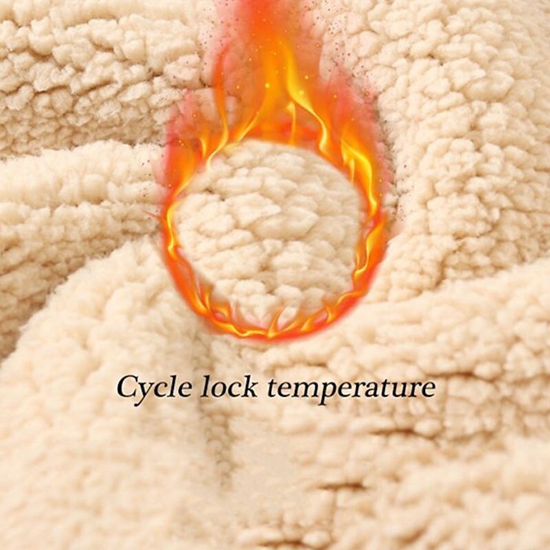 Men's Cardigan Zipper Thickened Lamb Velvet Hooded Winter Warm Top