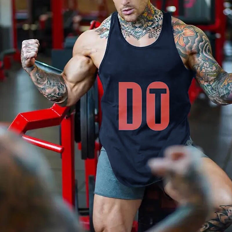 Men's Tank Top Vest Top Undershirt Sleeveless Shirt Muscle Shirt Lette