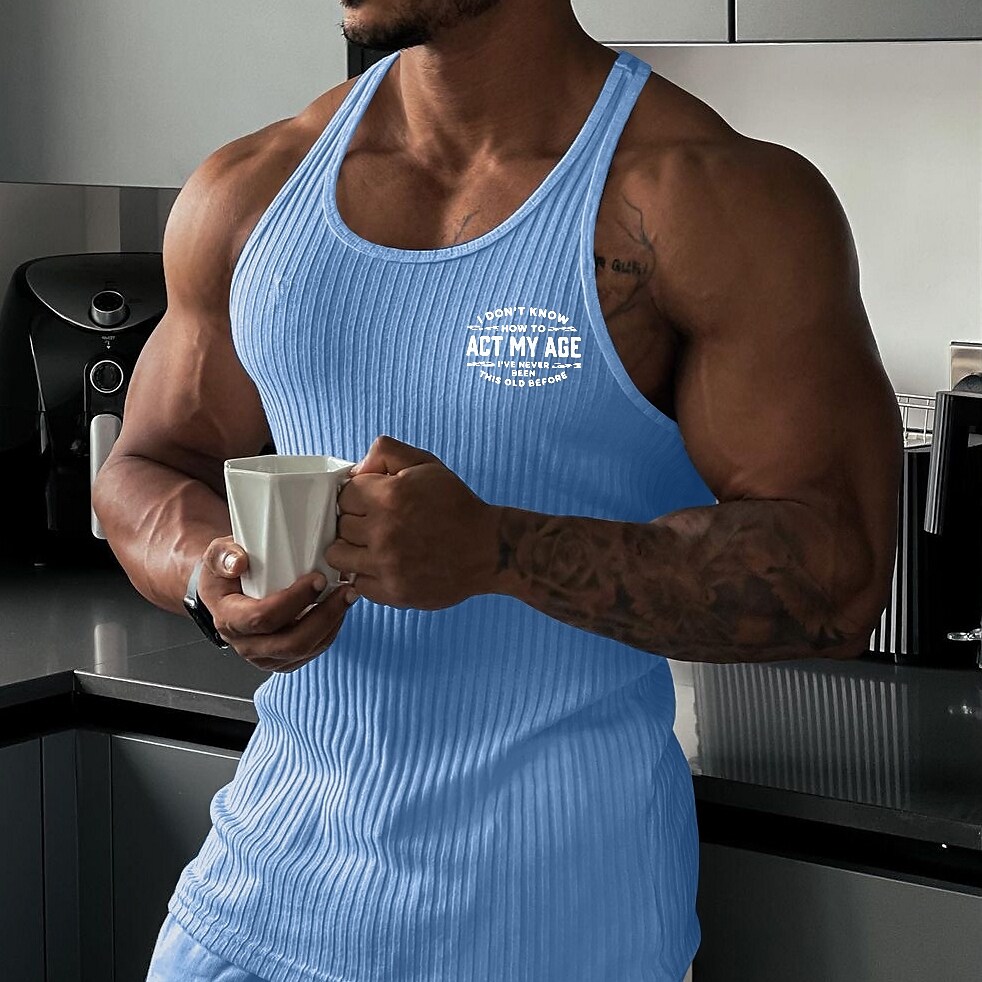 Men's Running Tank Top Sleeveless Vest / Gilet Athletic Breathable Soft Fitness Gym Workout Sportswear