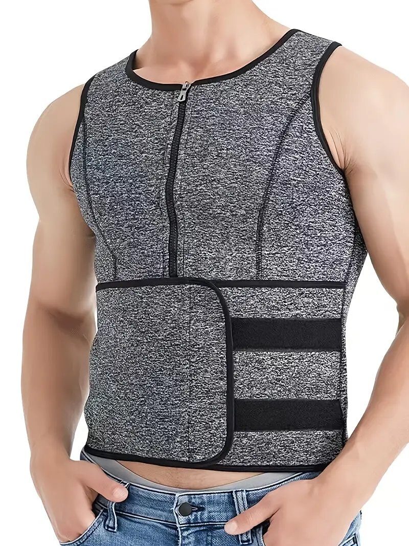 Sweat Waist Trainer Body Shaper Slimming Vest Training Adjustable Men's Women's Fitness Gym Workout Running Jogging Winter