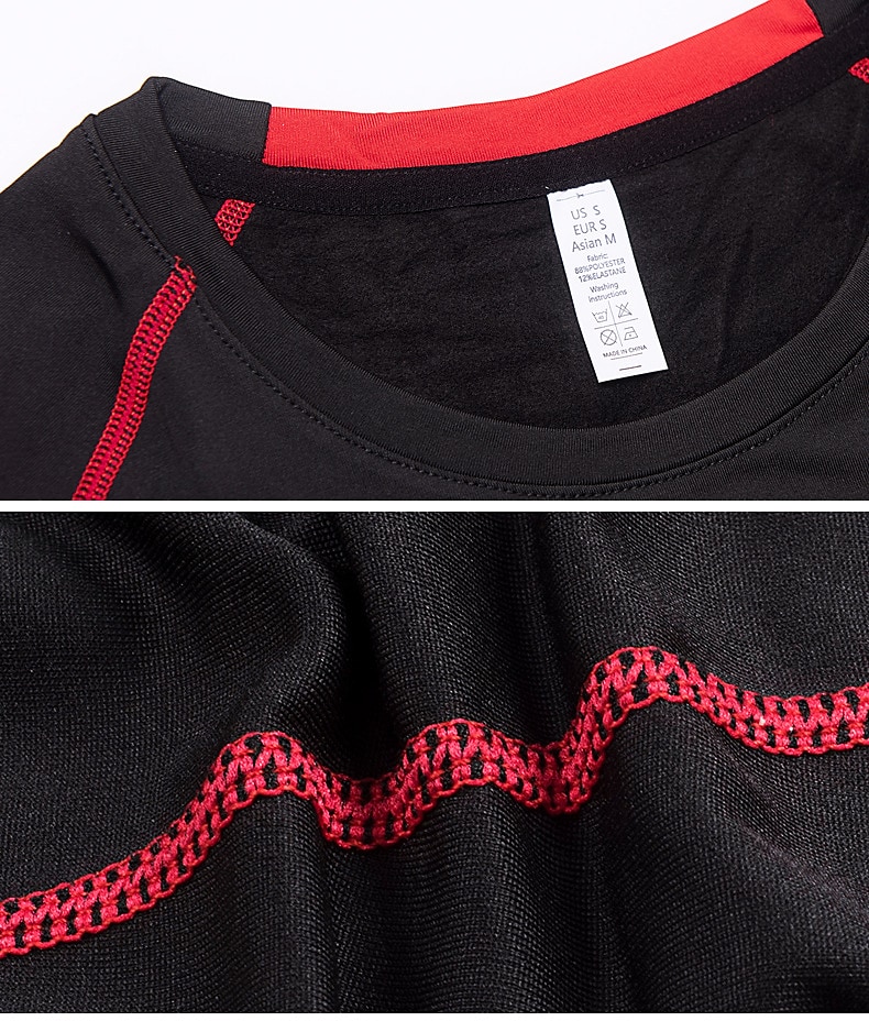 Men's T shirt Tee Striped Round Neck Black and Red Black / Red Black / Gray Black Black / Red Sports Vacation Clothing Apparel Sportswear