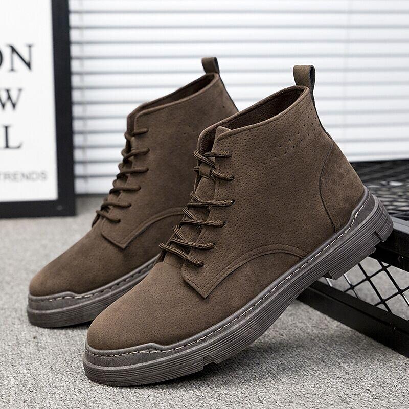 new men's shoes autumn tooling boots korean high-top martin boots fashion breathable all-match men's trendy boots