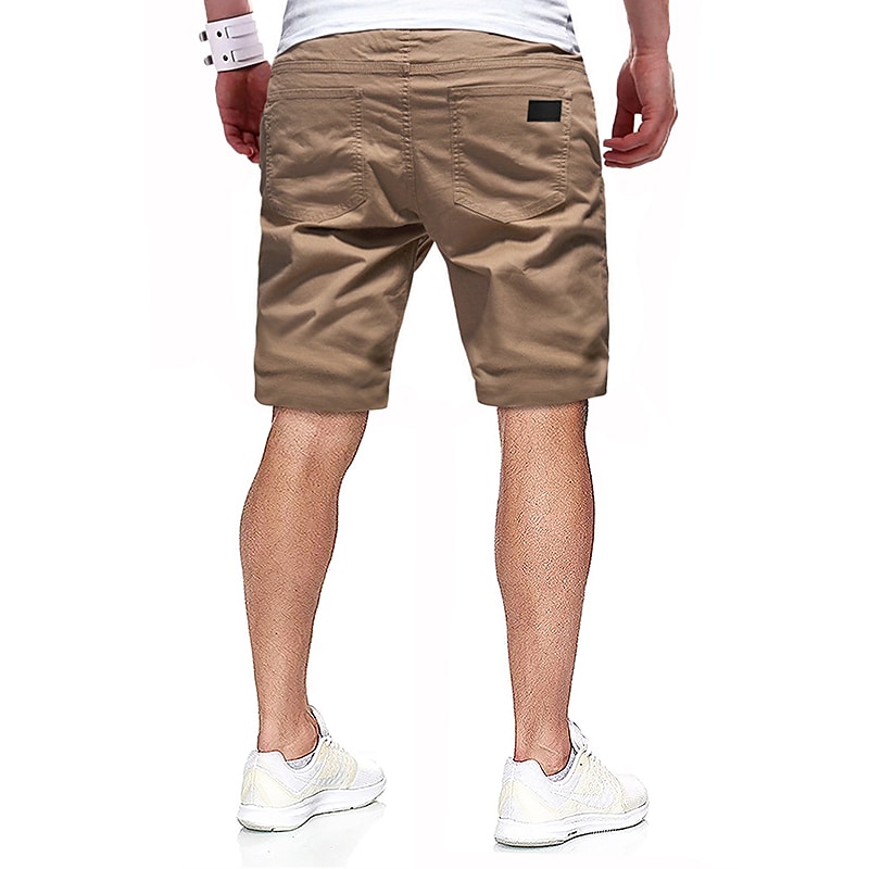 Men's Stylish Sports Shorts Pants Casual Daily Solid Color Mid Waist ArmyGreen Black Khaki Light Grey Dark Gray S M L XL XXL