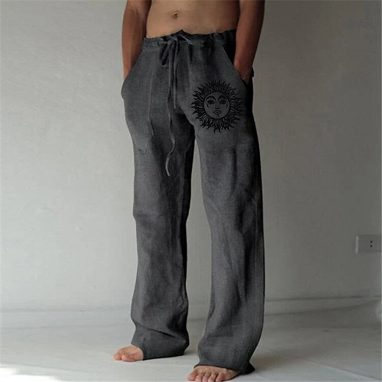 Men's Casual Straight Leg Breathable Cotton Blend Micro-elastic Pant