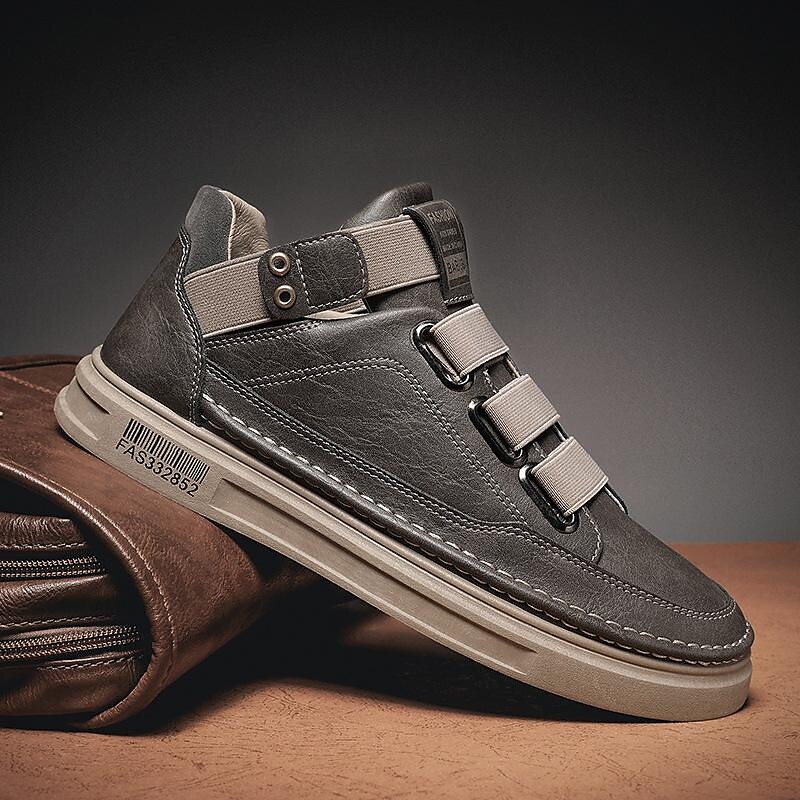 men's shoes 2021 autumn martin boots men's leather shoes korean version of the trend of casual trendy shoes in the high-top sneakers