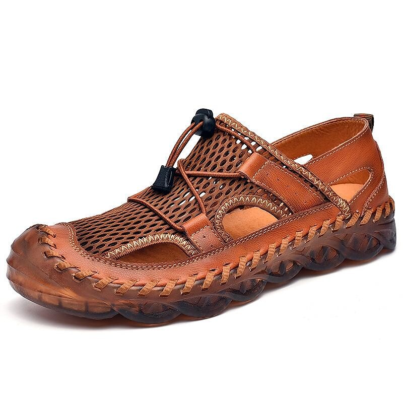 origin direct supply summer men's shoes sandals baotou half slippers men's casual lazy hollow hole outside wear personality summer