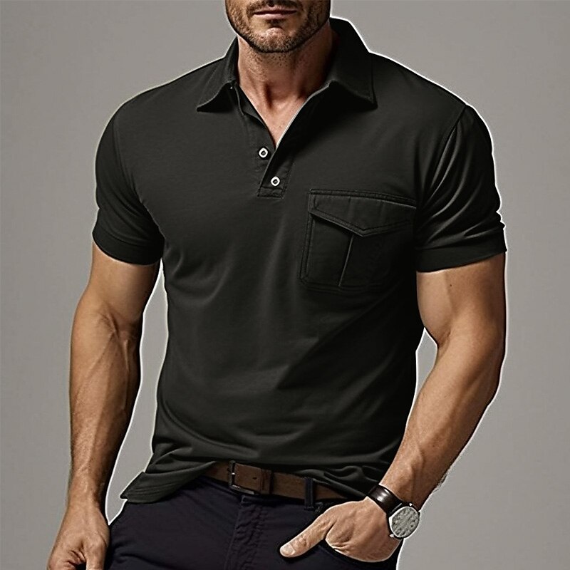 Men's Golf Outdoor Casual Fashion Holiday Comfortable Soft Short Sleeves Polo Shirt