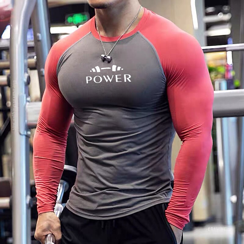 Men's Long Sleeve Breathable Quick Dry Soft Hiking Running Walking Spo