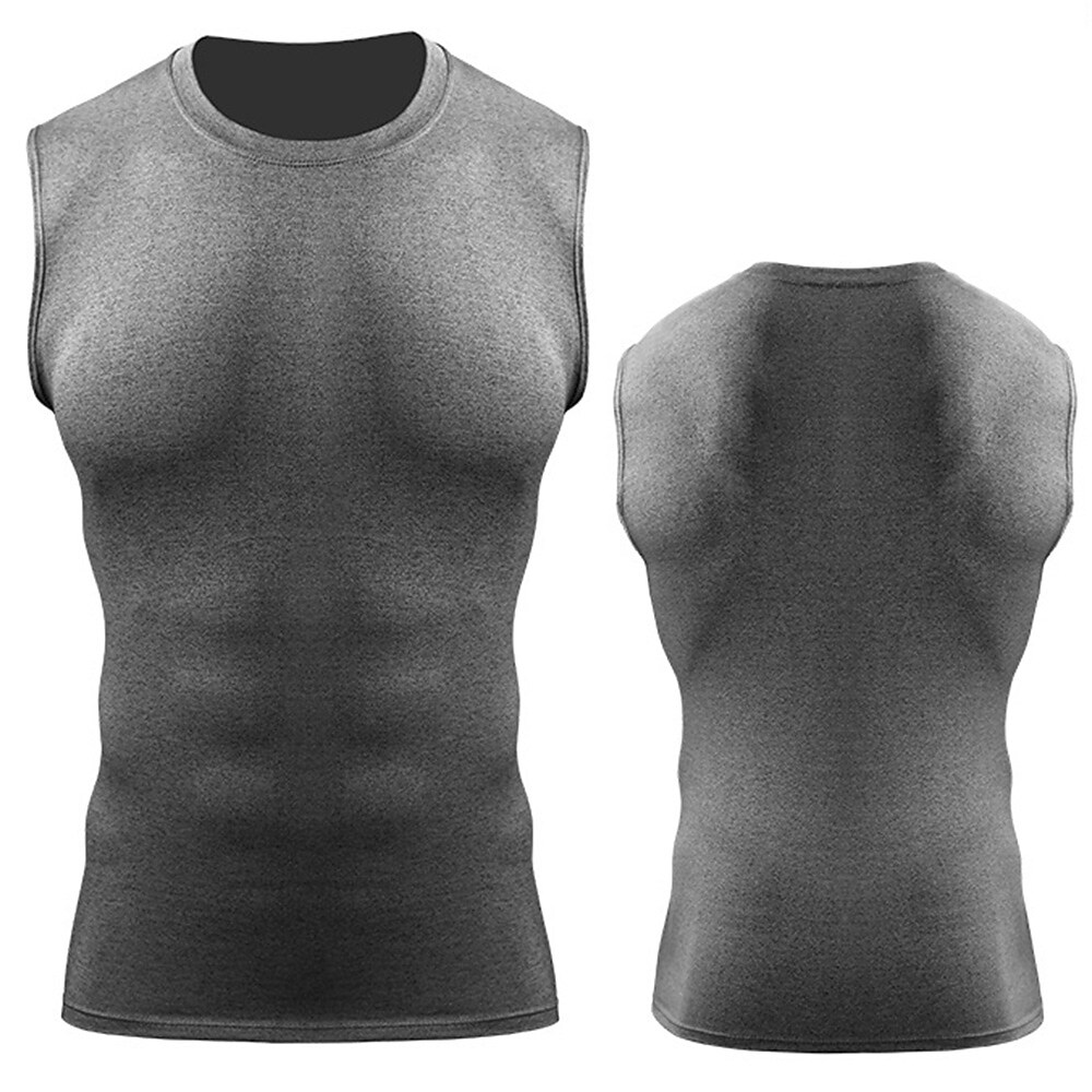 Men's  Tank Top Sleeveless Compression Athletic Spandex Breathable Soft Sweat wicking Running Jogging Training Sportswear 