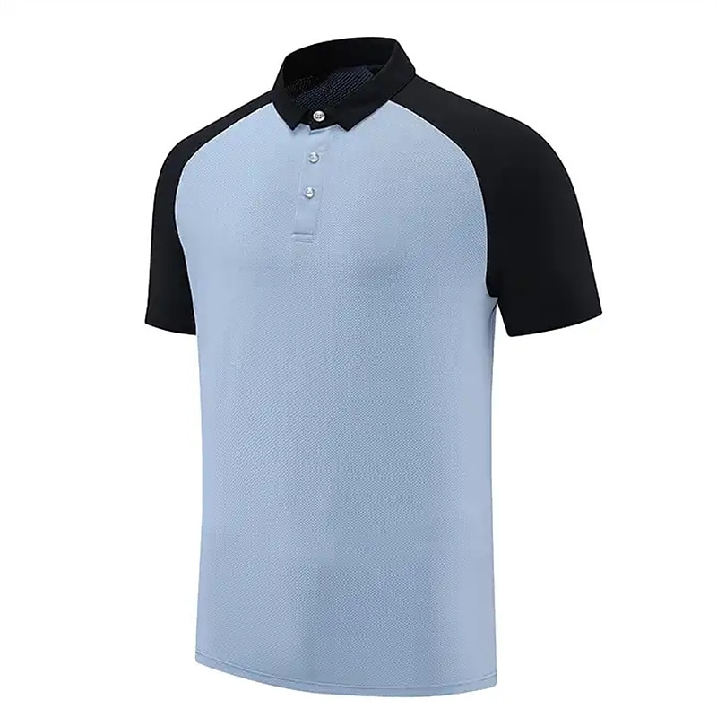 Men's Polo Shirt Golf Shirt Casual Holiday Lapel Short Sleeve Fashion Basic Color Block Classic Summer Polo Shirt