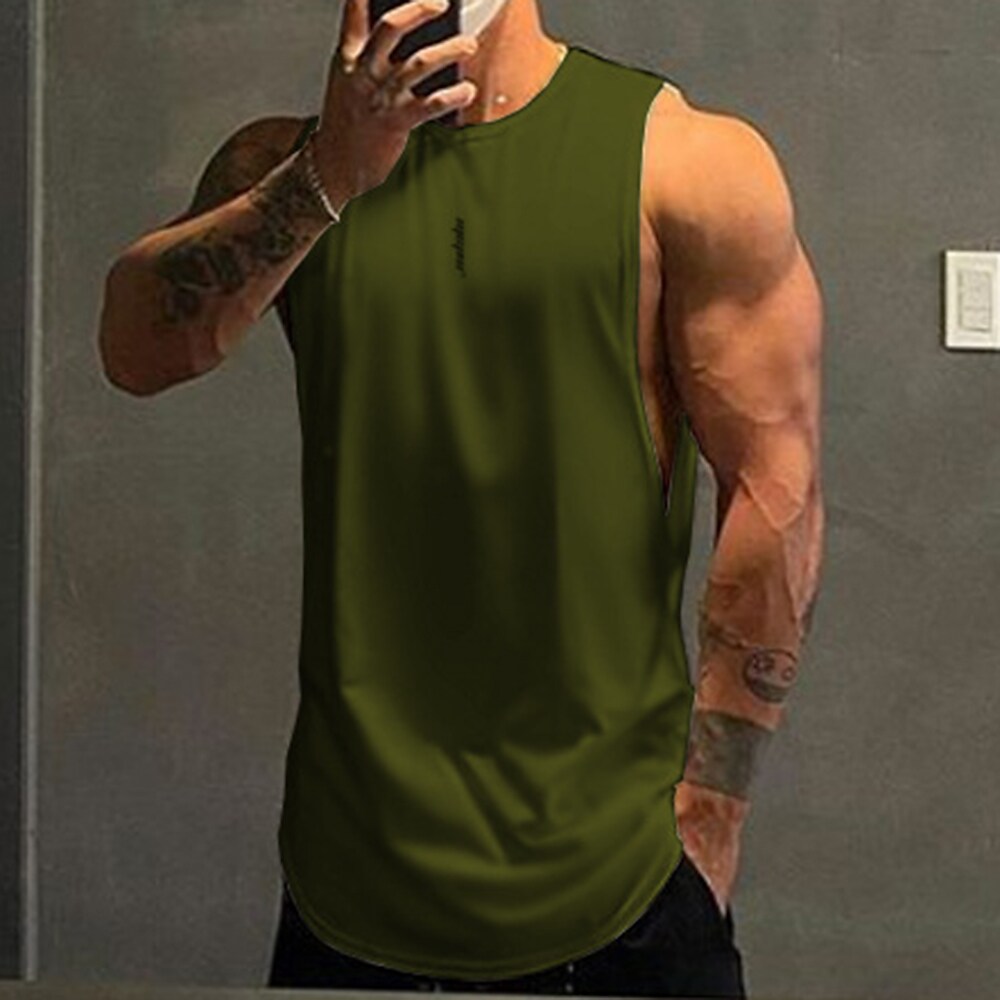Men's Workout Running Tank Top Sleeveless Vest / Gilet Athletic Breathable Soft Sweat wicking Fitness  Sportswear