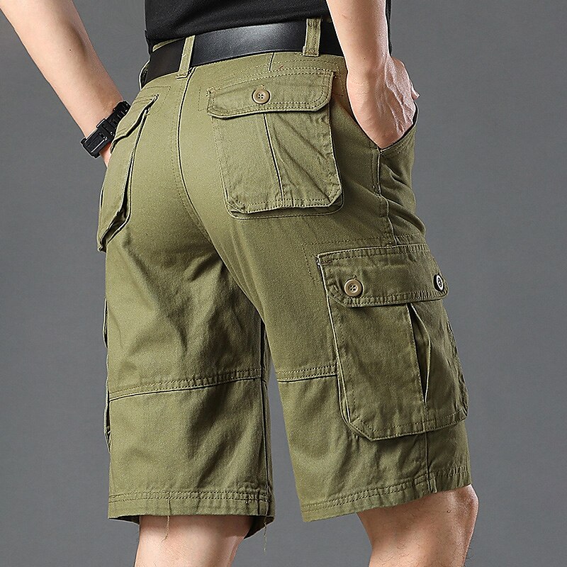 Men's Cargo Hiking Shorts Pocket Plain Comfort Breathable Outdoor Daily Going out 100% Cotton Casual Shorts 